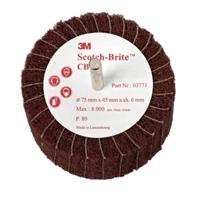 3M Scotch-Brite combi lamellenborstel op stift - Ø100x45mm - P80 - CB-ZS - 03775