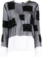 Comme Des Garçons blouse en crochet - Noir