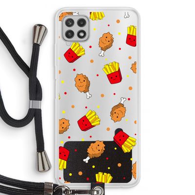 Chicken 'n Fries: Samsung Galaxy A22 4G Transparant Hoesje met koord