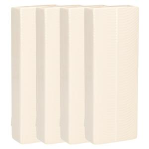 Waterverdamper - 6x - ivoor wit - keramiek - 400 ml - radiatorbak luchtbevochtiger - 7,4 x 18,6 cm