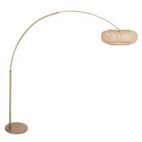 Steinhauer BooglampSparkled Light brons met bamboe kap Ø 45cm - 4309BR