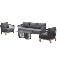 Garden Impressions Tequise loungeset 5-delig - donker grijs