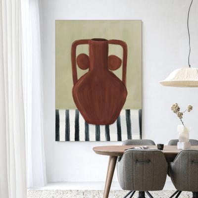 Urban Cotton Wandkleed 'Vivid Vase 10' 80 x 110cm in Frame - black