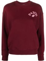 Patou sweat en coton biologique à logo zèbre - Rouge