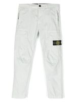 Stone Island Junior pantalon cargo à motif Compass - Bleu