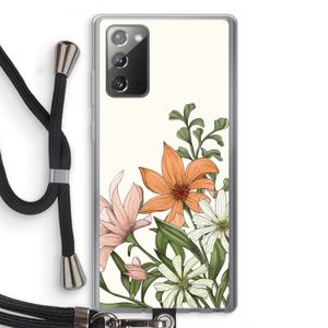Floral bouquet: Samsung Galaxy Note 20 / Note 20 5G Transparant Hoesje met koord