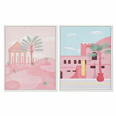 Schilderij DKD Home Decor S3018022 Landschap Arabisch (40 x 2,5 x 50 cm) (2 Stuks)