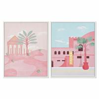 Schilderij DKD Home Decor S3018022 Landschap Arabisch (40 x 2,5 x 50 cm) (2 Stuks)