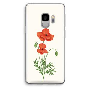 Red poppy: Samsung Galaxy S9 Transparant Hoesje