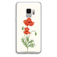 Red poppy: Samsung Galaxy S9 Transparant Hoesje - thumbnail