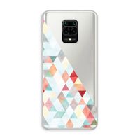 Gekleurde driehoekjes pastel: Xiaomi Redmi Note 10 Lite Transparant Hoesje