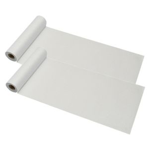 Tafelloper op rol - 2x - witte glitter - 30 x 500 cm - polyester