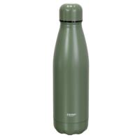 Travel drinkfles voor warme en koude dranken - groen - roestvrij staal - met schroefdop - 500 ml