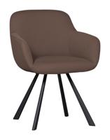 WOOOD Eetkamerstoel 'Juno' Mesh, kleur Espresso