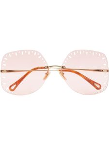 Chloé Eyewear Zonnebril met oversized montuur - Goud