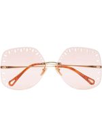 Chloé Eyewear Zonnebril met oversized montuur - Goud - thumbnail