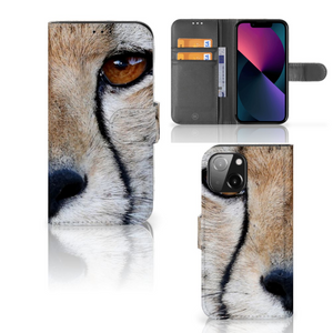 iPhone 13 Mini Telefoonhoesje met Pasjes Cheetah