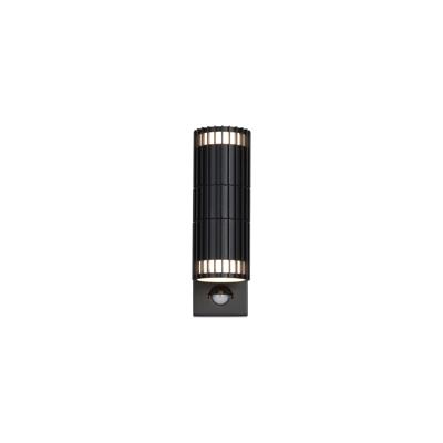 Searchlight WandlampDetroit zwart met sensor - 37739BK-PIR