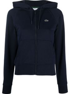 Lacoste hoodie zippé à patch logo - Bleu