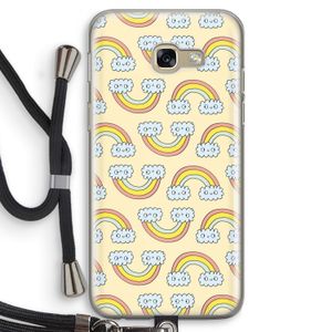 Regenboog: Samsung Galaxy A5 (2017) Transparant Hoesje met koord