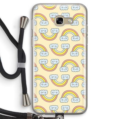 Regenboog: Samsung Galaxy A5 (2017) Transparant Hoesje met koord
