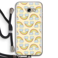 Regenboog: Samsung Galaxy A5 (2017) Transparant Hoesje met koord