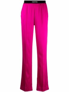 TOM FORD pantalon droit à patch logo - Rose