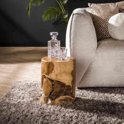 LifestyleFurn Ronde Bijzettafel 'Ryanne' Teakhout, 30cm