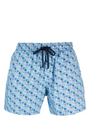 Vilebrequin short de bain Moorise à imprimé graphique - Bleu