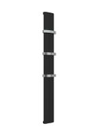 Eastbrook Berlini verticale aluminium radiator 120x18,5cm Mat zwart 421 watt - thumbnail