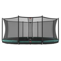 BERG Trampoline Grand Favorit met Veiligheidsnet - Safetynet Comfort - InGround - 520 x 350 cm - Groen - thumbnail