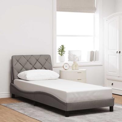 Bedframe zonder matras 90x190 cm stof taupe