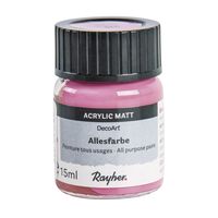 Fuchsia roze acrylverf/allesverf potje 15 ml hobby/knutselmateri - thumbnail