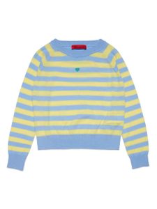 MAX&Co. Kids pull à détail cœur - Bleu