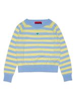 MAX&Co. Kids pull à détail cœur - Bleu