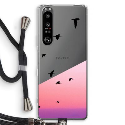 Fly away: Sony Xperia 1 III Transparant Hoesje met koord