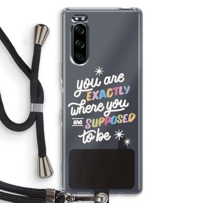 Right Place: Sony Xperia 5 Transparant Hoesje met koord