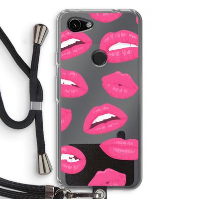 Bite my lip: Pixel 3a Transparant Hoesje met koord