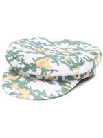 Manokhi casquette gavroche à motif camouflage - Blanc