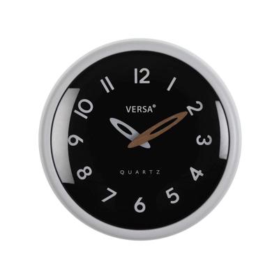 Muurklok Versa Wit Zwart Plastic