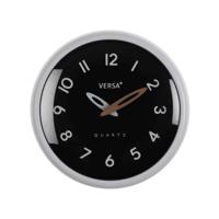 Muurklok Versa Wit Zwart Plastic