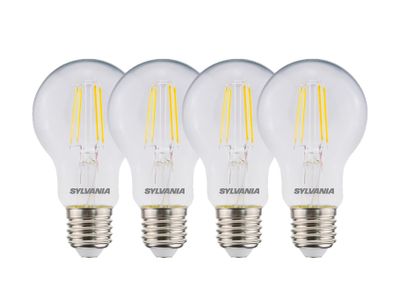 Sylvania Ledlamp - e27 - 470 lm - bol - doorzichtig - 4 stuks