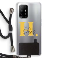 Amber Script: Oppo A94 5G Transparant Hoesje met koord