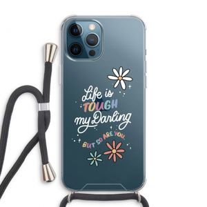 Tough Life: iPhone 12 Pro Max Transparant Hoesje met koord