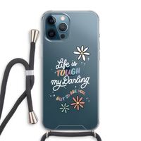 Tough Life: iPhone 12 Pro Max Transparant Hoesje met koord