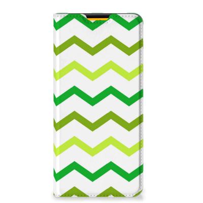 Samsung Galaxy M52 | Hoesje met Magneet | Zigzag Groen