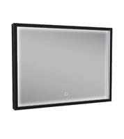 Avi spiegel rechthoek met LED, dimbaar en spiegelverwarming 70 x 50 cm mat zwart