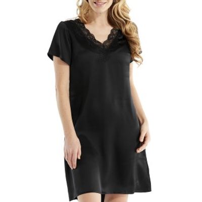 Damella Woven Silk Plain Nightdress