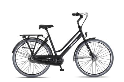 Crown New york plus 28 inch 53 cm dames 3v rollerbrake matzwart