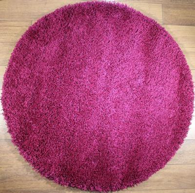 Hoogpolig vloerkleed shaggy Plus 957 5cm hoogte - paars-Ø 120 cm